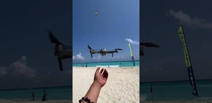 filmacion con dronAsi se ven las olas en Cancun mexico 1024x576 1